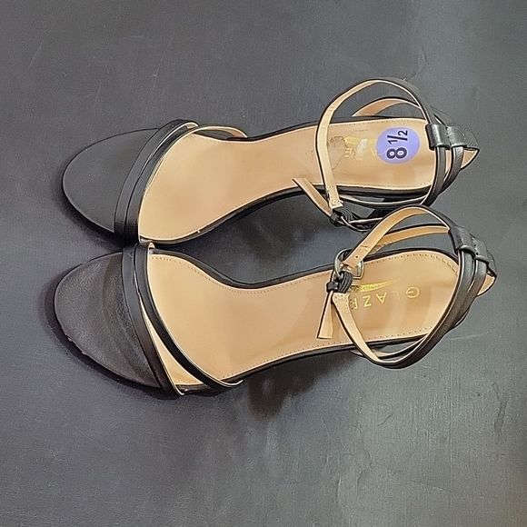BRAND NEW GLAZE DOUBLE STRAP HIGH HEEL STILETTOS SANDAL - Picture 8 of 14